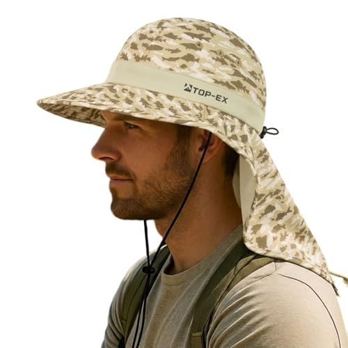 UVCoolix Neck Flap Wide Brim Hat from the TOP-EX store